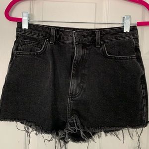 black high waisted shorts